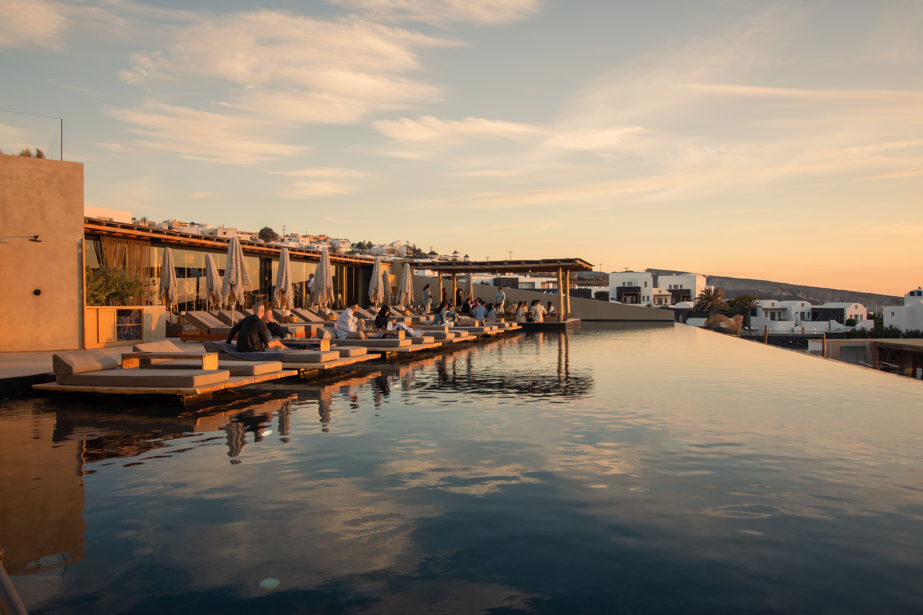 Dining at the best Santorini restaurants with sunset view