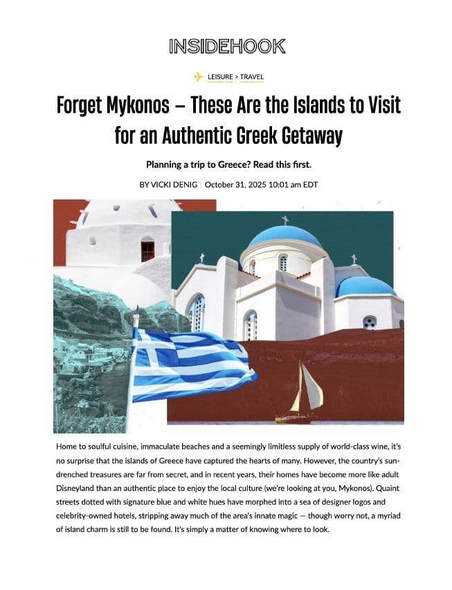 These Are The Islands To Visit For An Authentic Greek Getaway