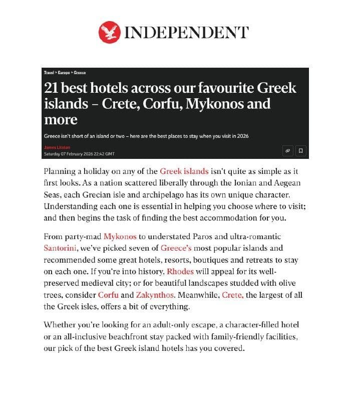 21 Best Hotels Across Our Favorite Greek Islands