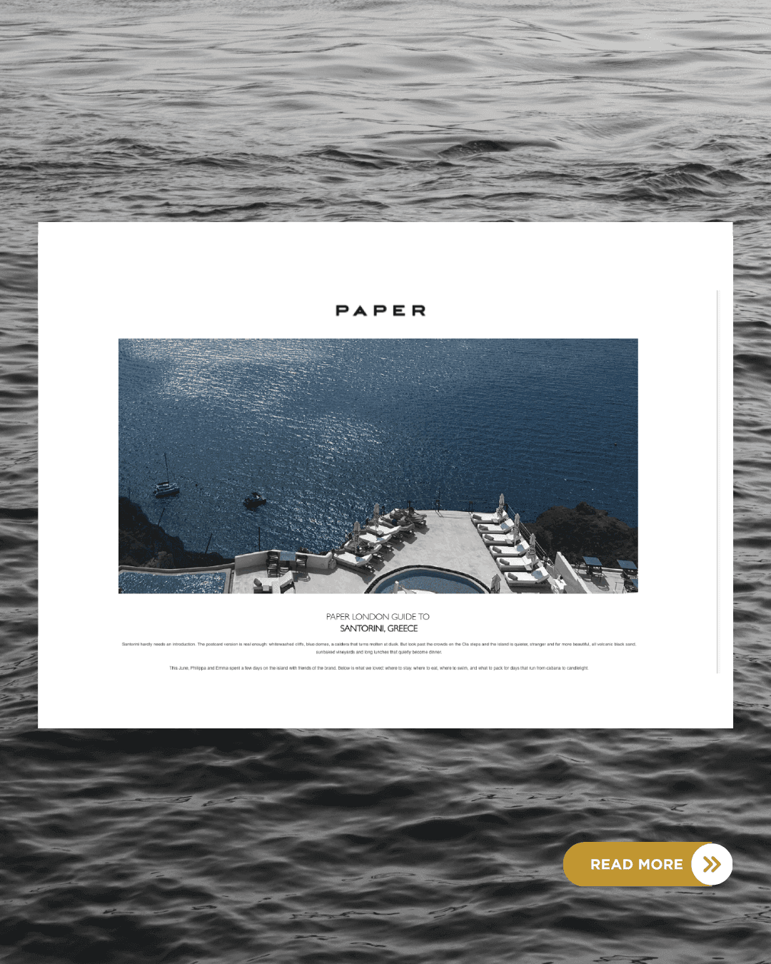 Paper London Guide to Santorini, Greece