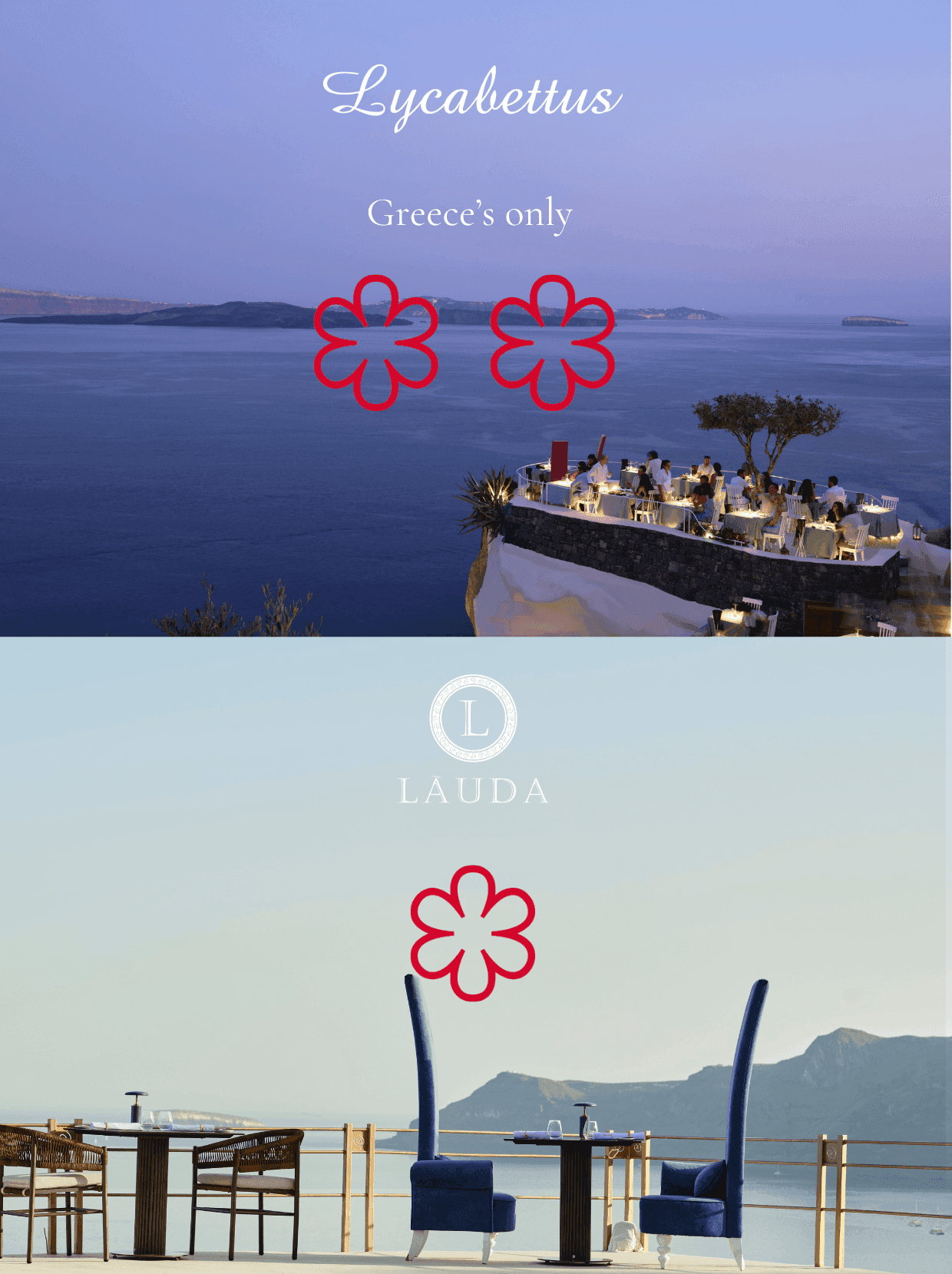 ANDRONIS Makes MICHELIN History in Greece With Three Stars Across Two Restaurants In Santorini