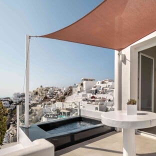 Balcony view from Exclusive Suite with Infinity Jacuzzi in Alta Mare by Andronis Hotel, Santorini