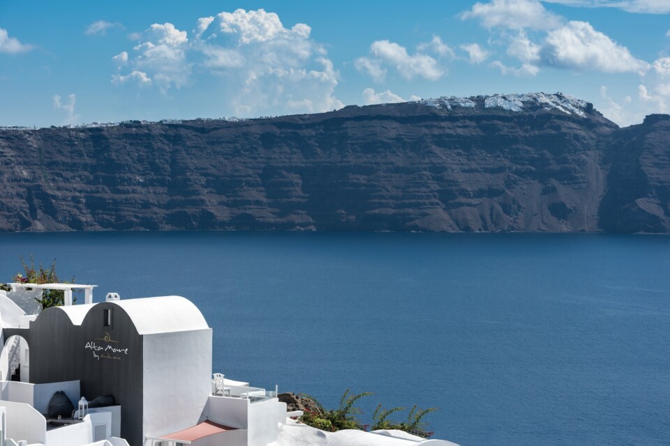 Panoramic Caldera view in Oia Santorini Hotel Alta Mare by Andronis