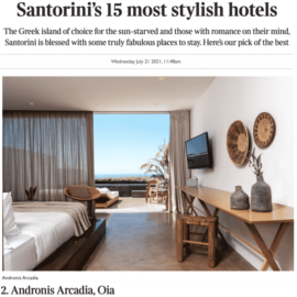 Andronis Arcadia featured in The Times