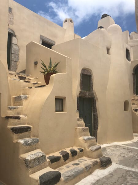 Houses in Emporio Village in Santorini