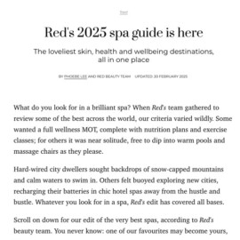 Red's 2025 Spa Guide